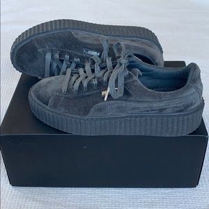 Puma Fenty by Rihanna Gray Velvet Creepers Size 8